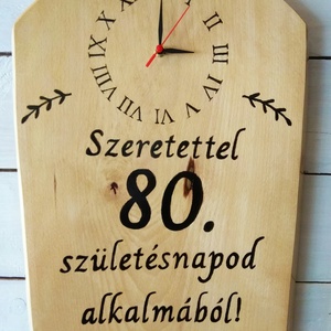Hatalmas bükk falióra 80.születésnap alkalmából  - otthon & életmód - dekoráció - fali és függő dekoráció - falióra & óra - Meska.hu