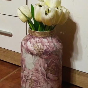 Nagyméretű üveg virág váza - otthon & életmód - dekoráció - virágdísz és tartó - váza - Meska.hu