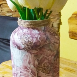 Nagyméretű üveg virág váza - otthon & életmód - dekoráció - virágdísz és tartó - váza - Meska.hu