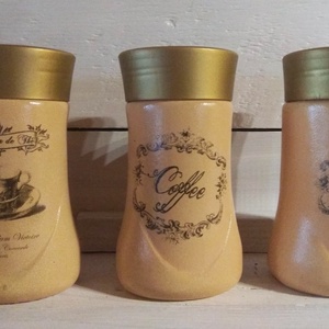 3 darabos vintage stílusú üveg szett  - otthon & életmód - tárolás & rendszerezés - íróasztali tároló - Meska.hu