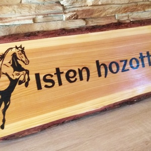 Nagyméretű lovas Isten hozott üdvözlő tábla  - otthon & életmód - ház & kert - isten hozott tábla - Meska.hu