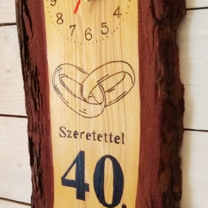 Falióra 40.házassági évforduló alkalmából  - otthon & életmód - dekoráció - fali és függő dekoráció - falióra & óra - Meska.hu