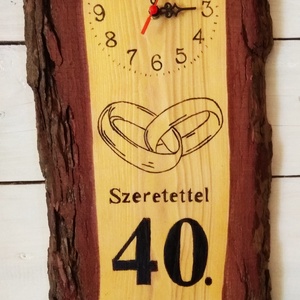 Falióra 40.házassági évforduló alkalmából  - otthon & életmód - dekoráció - fali és függő dekoráció - falióra & óra - Meska.hu
