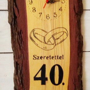Falióra 40.házassági évforduló alkalmából  - otthon & életmód - dekoráció - fali és függő dekoráció - falióra & óra - Meska.hu