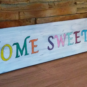Vintage stílusú Home sweet home üdvözlő tábla . - otthon & életmód - ház & kert - isten hozott tábla - Meska.hu