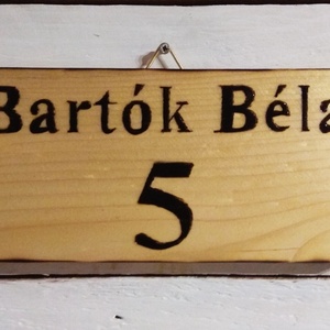 Fa házszám tábla  - otthon & életmód - ház & kert - házszám - Meska.hu