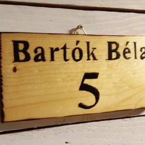 Fa házszám tábla  - otthon & életmód - ház & kert - házszám - Meska.hu