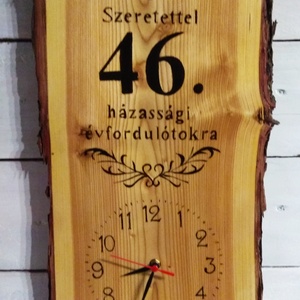 Fa falióra és kulcstartó nevekkel házassági évforduló alkalmából , Otthon & Életmód, Dekoráció, Fali és függő dekoráció, Falióra & óra, Famegmunkálás, MESKA