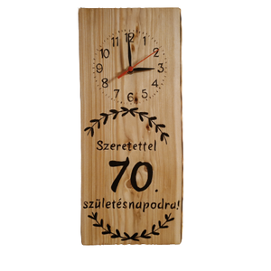 Fa falióra 70. születésnap alkalmából  - otthon & életmód - dekoráció - fali és függő dekoráció - falióra & óra - Meska.hu