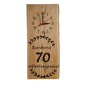 Fa falióra 70. születésnap alkalmából  - otthon & életmód - dekoráció - fali és függő dekoráció - falióra & óra - Meska.hu