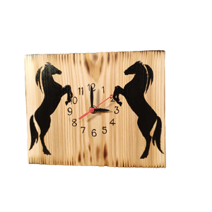 Lovas falra is szerelhető fa óra  - Meska.hu