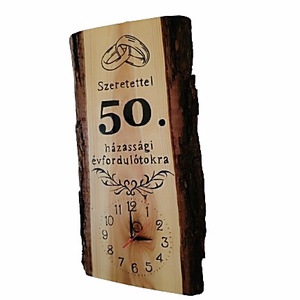 Falióra 50 házassági évforduló alkalmából  - otthon & életmód - dekoráció - fali és függő dekoráció - falióra & óra - Meska.hu