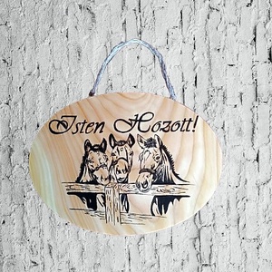 Lovas Isten hozott  üdvözlő tábla  - otthon & életmód - ház & kert - isten hozott tábla - Meska.hu