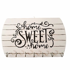 Home sweet home vintage stílusú fali kulcstartó , Otthon & Lakás, Dekoráció, Fali és függő dekoráció, Fali kulcstartó, Famegmunkálás, Gravírozás, pirográfia, MESKA