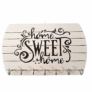 Home sweet home vintage stílusú fali kulcstartó , Otthon & Életmód, Dekoráció, Fali és függő dekoráció, Fali kulcstartó, Famegmunkálás, Gravírozás, pirográfia, MESKA