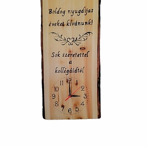 Fából készült falióra nyugdíjas búcsúztató alkalmából , Otthon & Életmód, Dekoráció, Fali és függő dekoráció, Falióra & óra, Famegmunkálás, MESKA