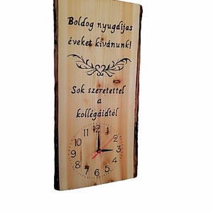 Fából készült falióra nyugdíjas búcsúztató alkalmából  - otthon & életmód - dekoráció - fali és függő dekoráció - falióra & óra - Meska.hu
