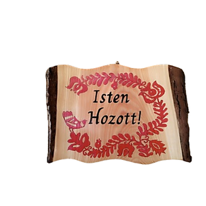 Magyar népmese motívummal  díszített Isten hozott üdvözlő tábla , Otthon & Életmód, Ház & Kert, Isten hozott tábla, Famegmunkálás, MESKA