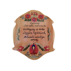 Magyaros népi virágokkal díszített magyar áldás - otthon & életmód - vallás - házi áldás - Meska.hu