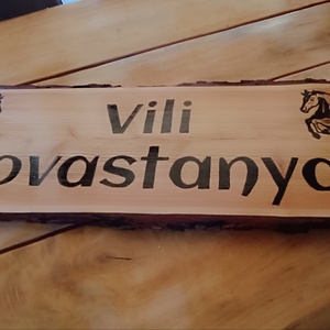 Egyedi nagyméretű névtábla rendelhető felirattal, mintával  - otthon & életmód - ház & kert - névtábla - Meska.hu