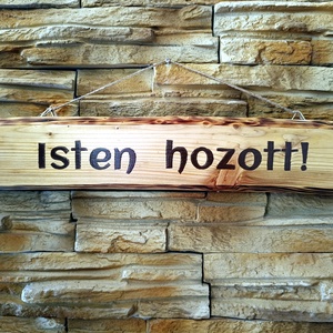 Isten hozott kézműves üdvözlő tábla , Otthon & Életmód, Ház & Kert, Isten hozott tábla, Famegmunkálás, MESKA