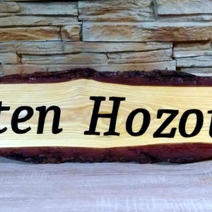 80 cm-es Isten hozott üdvözlő tábla vörösfenyőn  - otthon & életmód - ház & kert - isten hozott tábla - Meska.hu