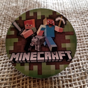 Minecraft hűtőmágnes , Otthon & Életmód, Konyhafelszerelés, tálalás, Konyhai dekoráció, Hűtőmágnes, Decoupage, transzfer és szalvétatechnika, MESKA