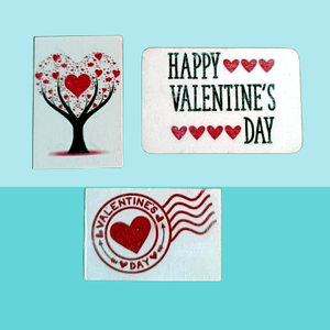 3 darabos hűtőmágnes szett Valentin nap alkalmából , Otthon & Életmód, Konyhafelszerelés, tálalás, Konyhai dekoráció, Hűtőmágnes, Decoupage, transzfer és szalvétatechnika, MESKA