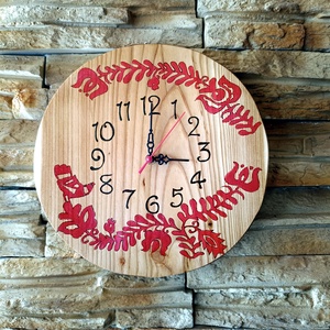 Magyar népmesék motívummal díszített fából készült falióra , Otthon & Életmód, Dekoráció, Fali és függő dekoráció, Falióra & óra, Famegmunkálás, MESKA