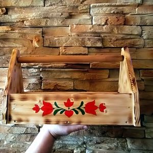 Kézműves tulipános fa virágláda  - otthon & életmód - ház & kert - virágláda, balkonláda - Meska.hu