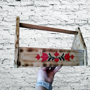 Kézműves tulipános fa virágláda  - otthon & életmód - ház & kert - virágláda, balkonláda - Meska.hu