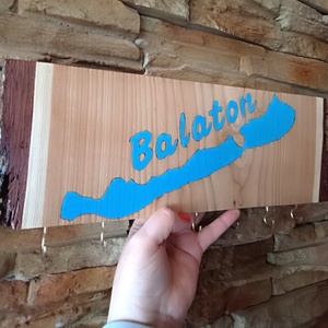 Fából készült fali kulcstartó Balaton  - otthon & életmód - dekoráció - fali és függő dekoráció - fali kulcstartó - Meska.hu