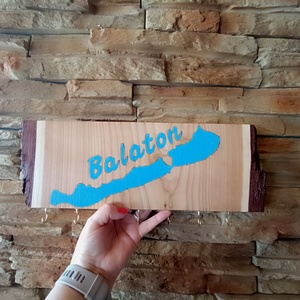 Fából készült fali kulcstartó Balaton  - otthon & életmód - dekoráció - fali és függő dekoráció - fali kulcstartó - Meska.hu
