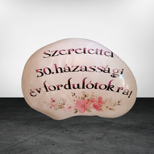 Egyedi díszkő 50.házassági évforduló alkalmából , Otthon & Életmód, Dekoráció, Asztal és polc dekoráció, Kavics & Kő, Decoupage, transzfer és szalvétatechnika, MESKA