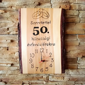 Egyedi, fa falióra 50.házassági évforduló alkalmából  - otthon & életmód - dekoráció - fali és függő dekoráció - falióra & óra - Meska.hu Egyedi, fa falióra 50.házassági évforduló alkalmából  - otthon & életmód - dekoráció - fali és függő dekoráció - falióra & óra - Meska.hu