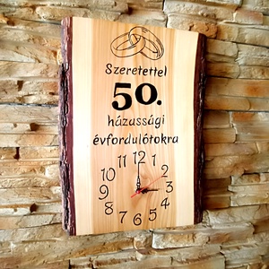 Egyedi, fa falióra 50.házassági évforduló alkalmából  - otthon & életmód - dekoráció - fali és függő dekoráció - falióra & óra - Meska.hu Egyedi, fa falióra 50.házassági évforduló alkalmából  - otthon & életmód - dekoráció - fali és függő dekoráció - falióra & óra - Meska.hu