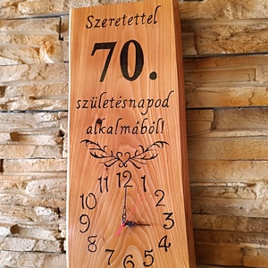 Fa falióra 70.születésnap alkalmából  - otthon & életmód - dekoráció - fali és függő dekoráció - falióra & óra - Meska.hu