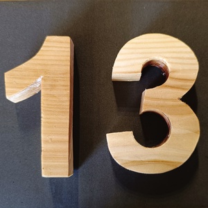 Fából készült házszám  - otthon & életmód - ház & kert - házszám - Meska.hu