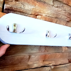 Rusztikus, fehér fa konyhai fogas - otthon & életmód - konyhafelszerelés, tálalás - konyhai dekoráció - konyhai dísz - Meska.hu