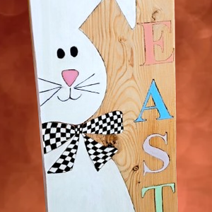 Húsvéti nyuszis tábla - otthon & életmód - dekoráció - kép & falikép - táblakép - Meska.hu