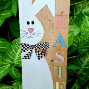 Húsvéti nyuszis tábla - otthon & életmód - dekoráció - kép & falikép - táblakép - Meska.hu