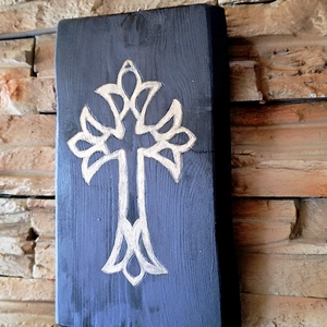 Kereszt.Fa falikép. - otthon & életmód - vallás - kereszt - Meska.hu