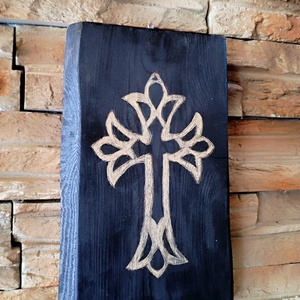 Kereszt.Fa falikép. - otthon & életmód - vallás - kereszt - Meska.hu