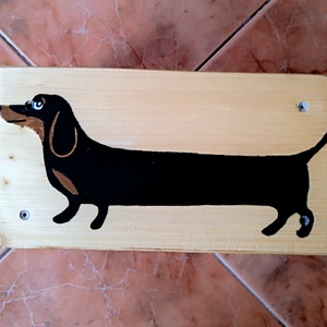 Tacskó kutyás fa sámli - baba - mama - babaszobabútor - gyerek szék, sámli - Meska.hu