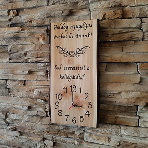 Fa falióra nyugdíjas búcsúztató alkalmából  - otthon & életmód - dekoráció - fali és függő dekoráció - falióra & óra - Meska.hu