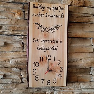Fa falióra nyugdíjas búcsúztató alkalmából  - otthon & életmód - dekoráció - fali és függő dekoráció - falióra & óra - Meska.hu