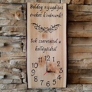 Fa falióra nyugdíjas búcsúztató alkalmából  - otthon & életmód - dekoráció - fali és függő dekoráció - falióra & óra - Meska.hu