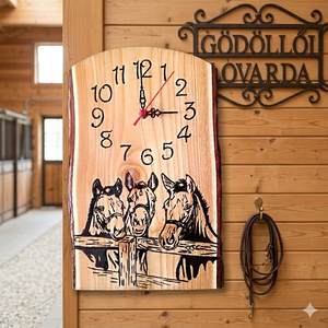3 lovas fa falióra  - otthon & életmód - dekoráció - fali és függő dekoráció - falióra & óra - Meska.hu