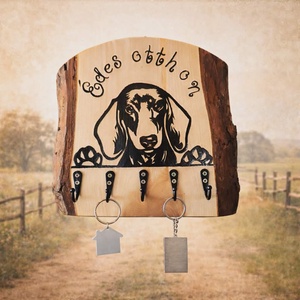 Kézműves kulcstartó falra-tacskó kutyás design - otthon & életmód - dekoráció - fali és függő dekoráció - fali kulcstartó - Meska.hu