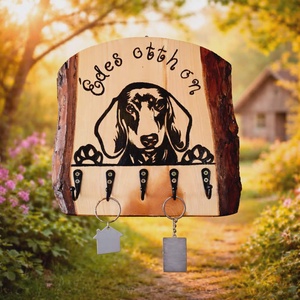 Kézműves kulcstartó falra-tacskó kutyás design - otthon & életmód - dekoráció - fali és függő dekoráció - fali kulcstartó - Meska.hu